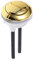 Housoutil Botón De Inodoro Dorado, Botón De Inodoro De Doble Presión, Botón De Cisterna Dorado Abs, Nuevos Botones De Tanque De Agua De 48 Mm-56 Mm De Diámetro