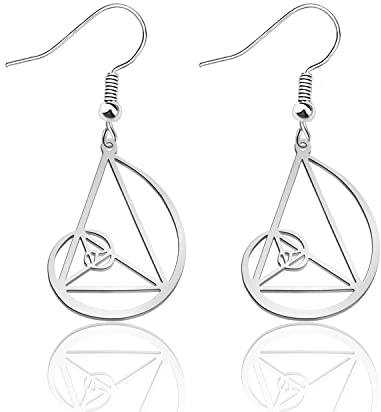 PLITI Goldenes Verh?ltnis Ohrringe f¨¹r Mathematik-Liebhaber, Fibonacci-Spirale, Geschenk, heilige Geometrie, Mathematik, Schmuck, Mathematiker, Geschenk, M, Edelstahl