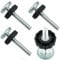 4 Packungen druckmontierte Baby Gates Gewindespindelstangen, Zubehör Schraubbolzen-Kit für Baby Gates Treppengitter Hundegitter Haustiergitter