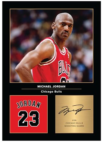 Icons Wall Art Michael Jordan signiertes Foto-Bild im A4-Format, Geschenk für Basketball-Fans, digital reproduziert, ungerahmt