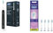 Oral-B Pulsonic Slim Clean 2000 Elektrische Schallzahnbürste, schwarz & Pulsonic Sensitive Aufsteckbürsten für Schallzahnbürsten, 4 Stück, Zahnbürstenaufsatz für Oral-B Schallzahnbürste