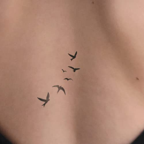 MyJagua Tattoo • Schwalben | 1-2 Wochen Tattoo | Auf Pflanzenbasis | Hautverträglich | Wasserfest | Neue Tattoo Technologie | Kein Klebe Tattoo