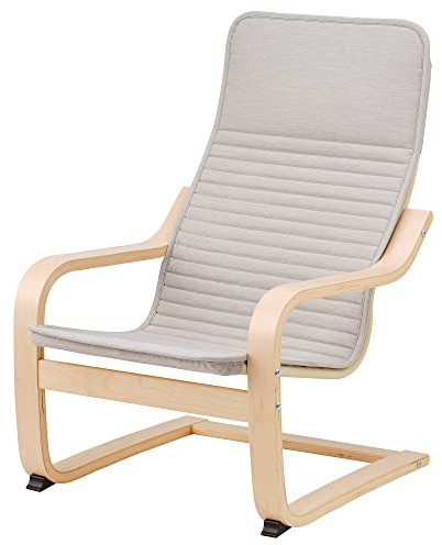 Ikea POÄNG Kindersessel, Birkenfurnier/Knisa hellbeige