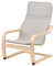 Ikea POÄNG Kindersessel, Birkenfurnier/Knisa hellbeige