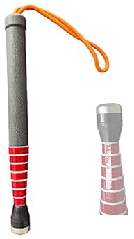 BIBEZE Tragbare ausziehbare Wanderstöcke, Teleskop-Trekking-Stock, Titan-Legierung, reflektierende Streifen können bei Nacht leuchten Krücke(Color:118cm)