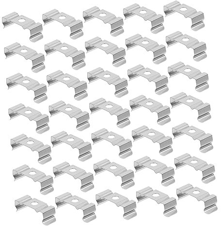 UKCOCO 100pièces U Clips Support Acier Manganèse Pour Lampes Led Fixation Pratique Et Durable Pour Tubes Lumineux