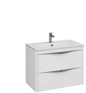 Strohm Teka-Manacor-Mueble de baño con 2 cajones, 100cm, Color blanco