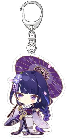 Genshin Impact Porte-clé Tartaglia Accessoires Porte-clé Mignon Cartoon Venti Anime Diluc Ragnvindr Raiden Ei Pendentif Porte-clé Voiture Ornement Pendentif Sac Collection