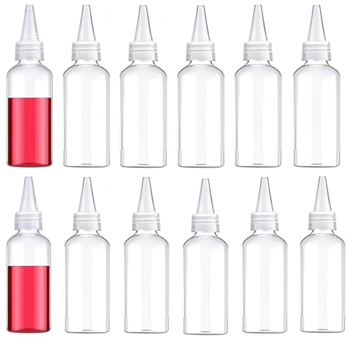 VZUHSW Ensemble de 12 Bouteilles et flacons Souples en Plastique (6 de 15 ML et 6 de 20 ML) - pour Les liquides - pour Les Voyages - Autres Petits contenants Plastiques
