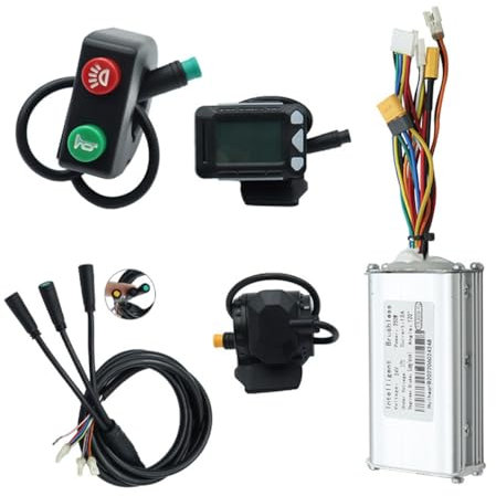 Axaooqeld 24V 250W Elektroroller-Controller + LCD-Display + Bremse + Schalter-Kit E-Scooter-Fahrradset Aus Kohlefaser, Fahrradausrüstung, Langlebig, Einfache Installation