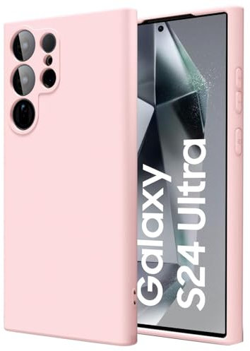 Verco Coque de protection pour Samsung Galaxy S24 Ultra 5G - En silicone gel - Doublure intérieure douce - Résistant aux chocs - Rose