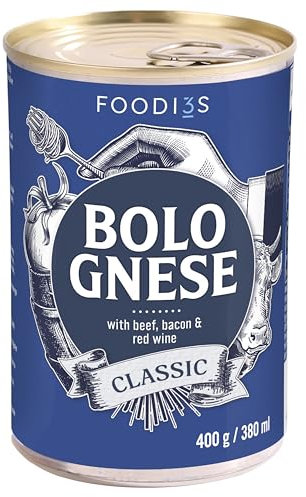 3Foodies | Bolognese Originale | Qualité Gourmet | 400g | Sauce pour pâtes avec viande hachée de boeuf