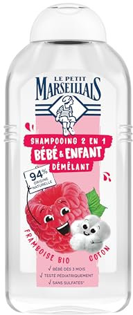 Le Petit Marseillais | Shampoo 2 in 1 Bambino e Bambino Districante Lampone Bio & Cotone (300 ml)