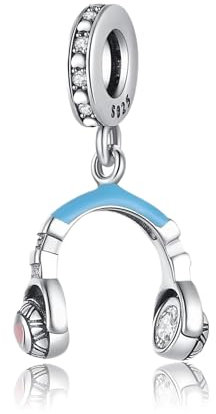 YUMINN Kopfhörer Charms für 925 Sterling Silber für Frauen Armbänder & Halsketten Dangle Anhänger für Weihnachten Valentinstag Muttertag Schmuck Geschenke für Frauen