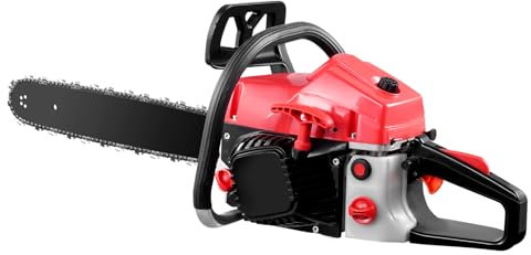 Kettensäge 51cm und 41cm Führungsschiene,58CC Benzin Motorsäge Kettensäge, 2 Sägeketten FällsägeHochleistungsfähige tragbare HaushaltskettensägeKettensägeBenzin FällsägeBenzin Säge zum Baumschneiden