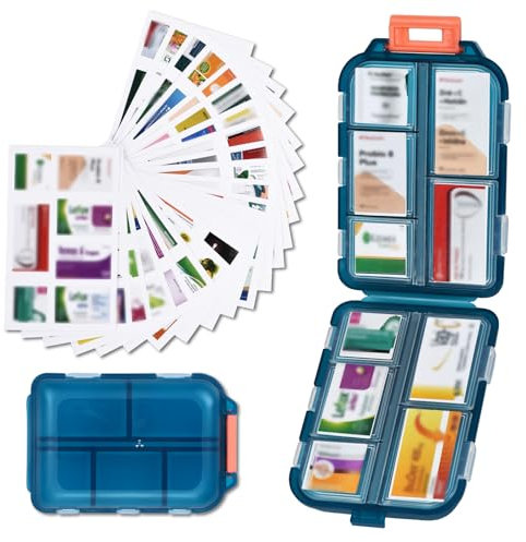 1 Tablettenbox Tabletten Organizer Medikamentenbox für Reisen und den täglichen Gebrauch(grün)