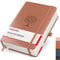 Smarpau Lined Notebook A5 Thick Journal, 320 nummerierte Seiten Softcover Notizbücher, 100gsm Papier Hardcover Leder Journal für Büro Schule Arbeit Frauen Männer, 14,5 x 21cm - Brown