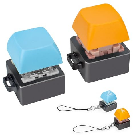 Byhoo Tastatur-Fidget-Set aus Aluminiumlegierung - Mechanisches Spielzeug zum Stressabbau, Leichter Klicker für Erwachsene zur Dekompressionsdekoration, 2 Stück
