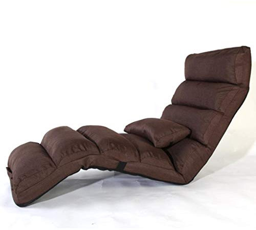 AEGCAOJH Bodensofa-Sessel, Lounge-Schlafsofa, zusammenklappbar, 5-Fach verstellbar, Hochlehner, bequemer Sitz aus Schaumstoff, Stahlrahmen (Farbe: C) (C)