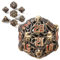 Cthulhu-Metallwürfel-Set, einzigartiges Polyedrisches Würfel-Set von Dungeons and Dragons, für D&D, TRPG, MTG, Pathfinder, Tischbrett, Rollenspiele, D4, D6, D8, D10, D%, D12, D20 (Messing)