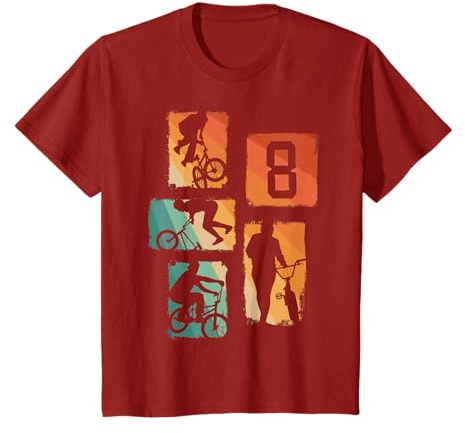 Kinder 8. Geburtstag Junge Cooles BMX Fahrrad für Jungen BMX-Fans T-Shirt