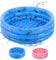 Shyllin 90x80x30cm Aufblasbarer Kinderpool,Three Ring Inflatable Paddling Pool,Planschbecken für Kinder,Babypool Play Pool (Dunkelblau L)