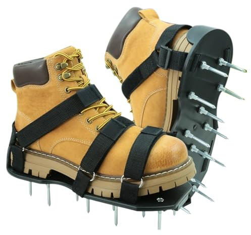 FVPKYUR Scarpe Arieggiatore per | Arieggiatore Ammendante Terreno,Scarpe Chiodate Regolabili per Aerazione Giardino