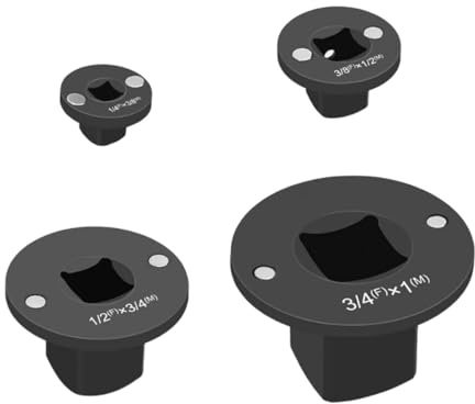 perfeclan Adaptateur de cliquet d'entraînement pour espace restreint, convertisseur de qualité d'impact robuste, 4 pièces