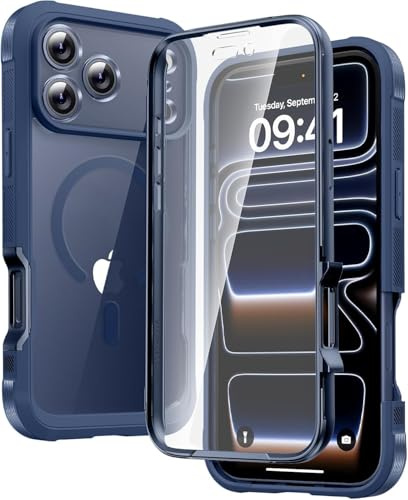 Diaclara für iPhone 17 Pro Max Hülle mit MagSafe 360 Grad Vollschutz, Blau | Militärschutz Schutzhülle, integrierter Displayschutzfolie, Kameraschutz, Handyhülle Case für iPhone 17 Pro Max 6,9