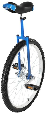 Garbenat Einrad 24 Zoll Höhenverstellbar Kinder Einrad Outdoor Upgrade Einräder für 7-60 Jahre Balance Trainingeinrad für 1,4–1,75 m Kinder und Erwachsene | Anfänger/Profis (Blau)