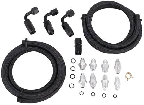 Yobadam Power Steering Pump Hose Kit, LS1 LS3 Engine Hose Kit, Low Pressure with 6AN Fittings & 3/8in, Ideal for LS Series Swap Applications