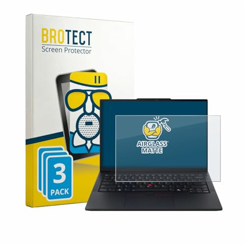BROTECT Entspiegelungs Schutzglas für Lenovo ThinkPad E14 Gen 8 (3 Stück) Schutzfolie Glas Matt [Extrem Kratzfest 9H, Anti-Reflex, Anti-Fingerprint]
