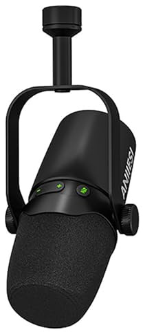Tsophreniq Dynamic USB 3Pin Microphone for Professional Podcasting and Gaming Featuring Intelligent Noise Cancelling Technology Professional Microphone