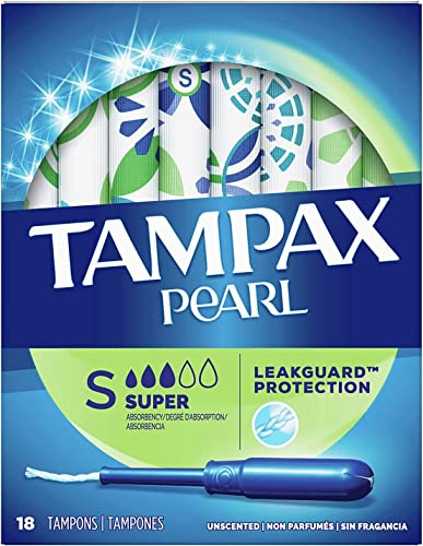 Tampax Pearl Tampons, Plastic Applicator, Super Absorbency - 18 ea, Pack of 3