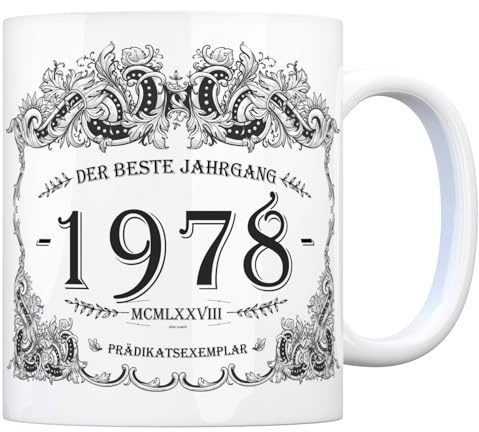 trendaffe 1978 der beste Jahrgang Kaffeebecher - ein tolles Geschenk zum Geburtstag für Wein Liebhaber und alle die im Jahr 1978 geboren sind.