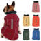 TFENG Reflektierend Hundejacke Brust 48-56cm, Rückenlänge 34cm Hundemantel Warm gepolstert Puffer Weste Welpen Regenmantel mit Fleece (Rot, M)