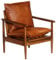 Festnight Sessel | Vintage Loungesessel | Retro Cocktailsessel | Armsessel | Wohnzimmersessel | Braun Echtes Leder mit Akazienholz 66 x 69 x 74 cm