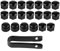 uchon écrou,Boulon Ecrou Couvre universel uchons de boulon de protection Couvercle de jante Bouchon anti-poussière uchon 20pcs 17mm Écrou Roue de voiture Auto Protection de vis(Noir)