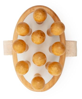 Eco Bath London Cellulite Hand Brush Grand - Premium Cellulite Treatment Brush with Large Wooden Pins, Effective Cellulite Remover and Massager for Smooth, Toned Skin