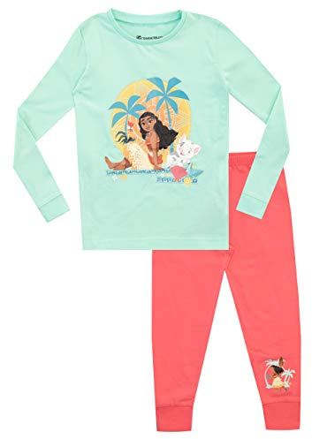Disney Girls Moana Pyjamas Snuggle Fit Multicoloured Age 3 to 4 Years