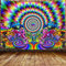 DYNH Psychedelischer Wandteppich, Trippy Pilz Weed Marihuana Blatt Surreal Tapisserie Wandbehang für Schlafzimmer College Wohnheim, bunt abstrakt Hippie Boho Tapisserie Home Decor 180 x 152 cm