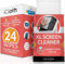 iCloth 70% Isopropyl Alcohol Cleaning Wipes – For Extra-Large Devices & Surfaces – Screen Cleaner For All Kinds of Large Electronics – Streak-Free Formula & Lint-Free Cloth – Box of 24