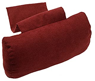 Finlandic Komfort Nackenkissen für Ruhesessel & Stühle, 40 cm Breit – Verstellbares Kissen mit Ergonomischer Unterstützung & Gegengewicht – Waschbarer Bezug, Atmungsaktiv & Weich - Rot