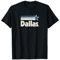 Starker Stern mit blauen Streifen aus Dallas Texas City im Vintage-Stil T-Shirt