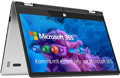 jumper PC Portatile 11,6 Pollici, Microsoft Office 365, Touchscreen 4GB DDR4 128GB eMMC Notebook, Intel N4020, Rotazione 360​​°, schermo grandangolare Full HD IPS, Windows 10, Bluebooth, USB, HDMI