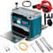 Electric Wood Planer with Hair Dryer, 1850W Double Cutter Benchtop Thickness Planer,Heavy Duty Dust Exhaust for Woodworking