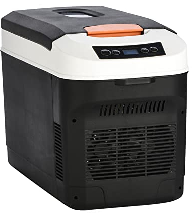 Mini Frigo, Réfrigérateur Congélateur Portable, 22l Réfrigérateur de Voiture 12v/24v Glaciere Electrique, Fonction de Refroidissement et de Maintien au Chaud, pour Voiture, Van, Bateau,Noir