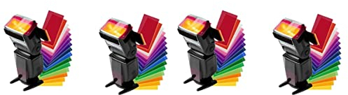 SOLUSTRE 4 Sätze STK. 12 Glitzergel Gelfilter Blinken Blitzlicht Der Kamera Blitzgele Für Kameras Gel-filterpapier Beleuchtungsfilter-kit Gelfilterkarte Farbfiltergel Universal- Foto