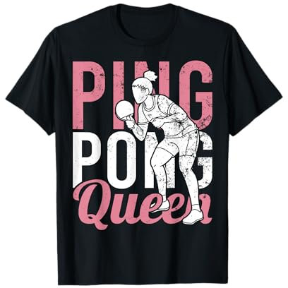 Ping Pong Spielerin Girl Frauen Damen Outfit! Tischtennis T-Shirt
