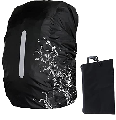 Regenschutz für Rucksack,wasserdichte Regenhülle Schulranzen,Rucksackschutz Ranzen,Reflektor Rucksack Cover,Wasserdichter Rucksack Regenhülle für Outdoor Camping Wandern,Radfahren,Besteigen(40-50L)